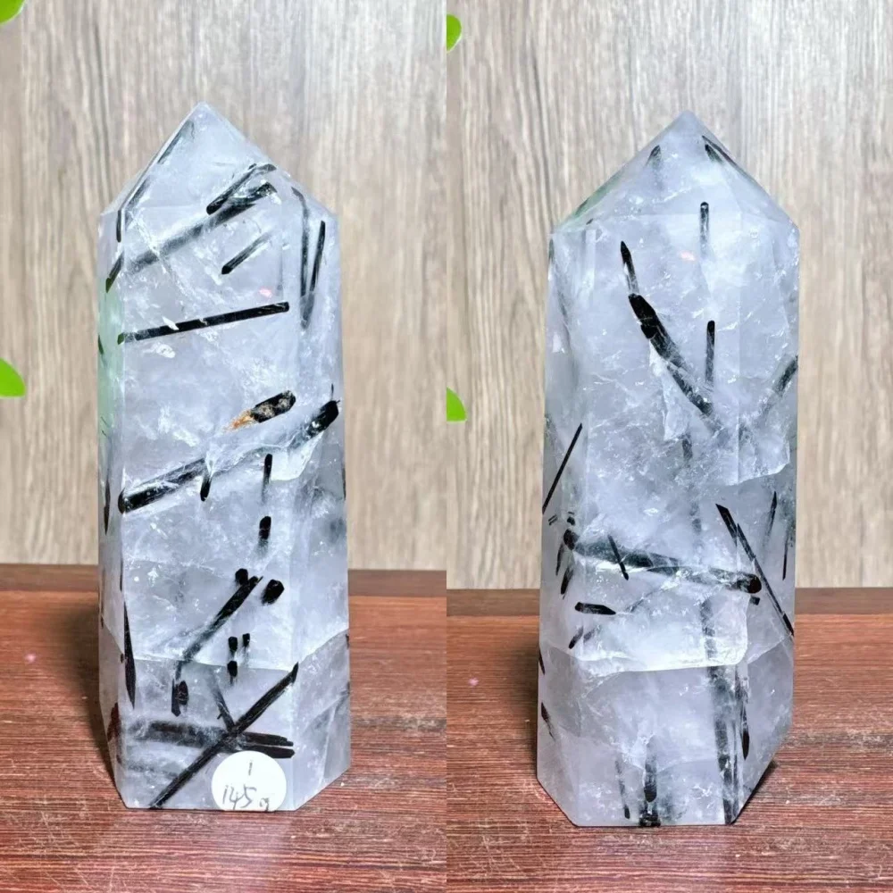 

1 шт. Натуральные башни-подставки из прозрачного кварца, черного турмалина и рутилового кварца, целебные кристаллы для Рейки, энергетический декор для дома, подарки