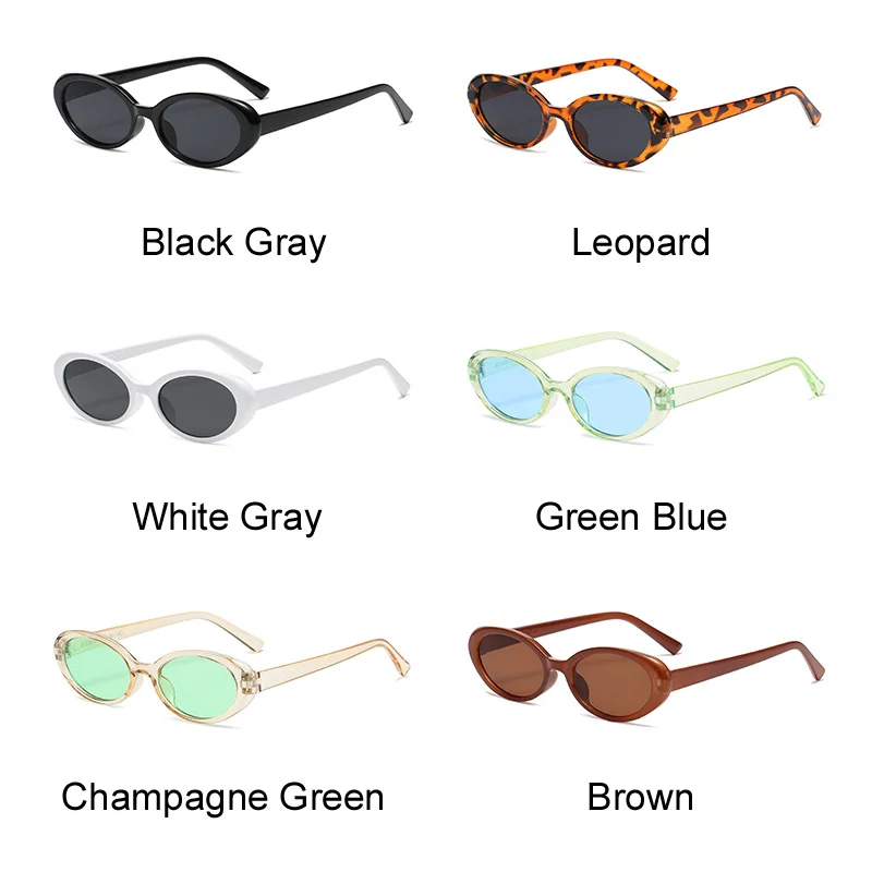 Small Frame Vintage Sunglasses Man Brand Designer Sun Glasses Male Fashion Shades Oval Mirror Black Retro Oculos De Sol