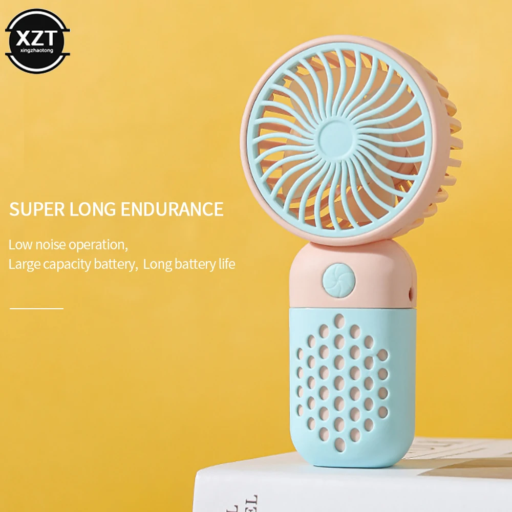 Handheld Mini Fan Outdoor Travel Portable Fan USB Rechargeable Fan Student Pocket Fan