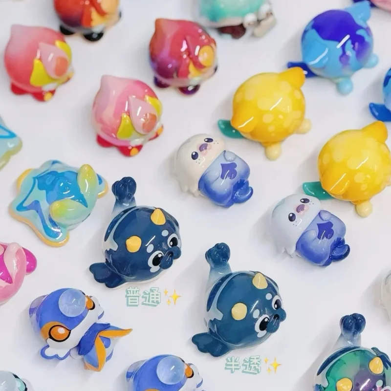 Original Genshin Impact Sea Series Fantasy Creatures Mini Blind Box Bags Cans Trendy Cute Beads Limited Edition Collectible Toy