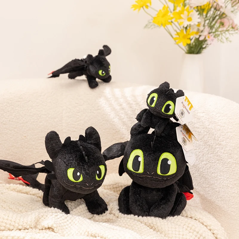 Adorables juguetes de peluche sin dientes, muñeco de peluche de dragón cómo entrenar a tu dragón, llavero periférico de animé, regalo de Navidad Kawaii para niños
