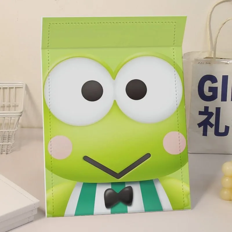 

Sweet KeroKeroKeroppi Anime Kawaii Sanrio Ins Fashion Makeup Mirror Cute Desktop Folding Mirror Bedroom Gifts for Kids