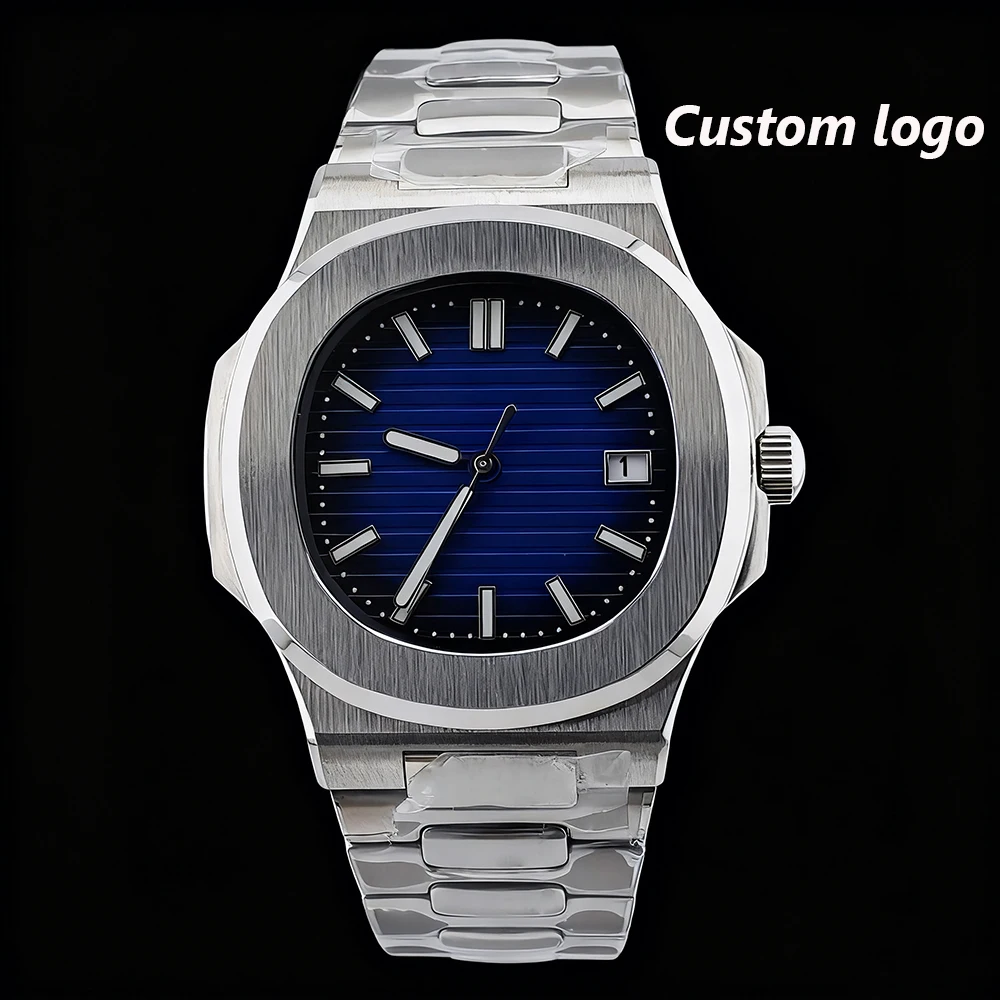 

Часы NH35 Мужские автоматические часы Часы из нержавеющей стали Индивидуальный циферблат с логотипом Сапфировое стекло Часы с механизмом NH35