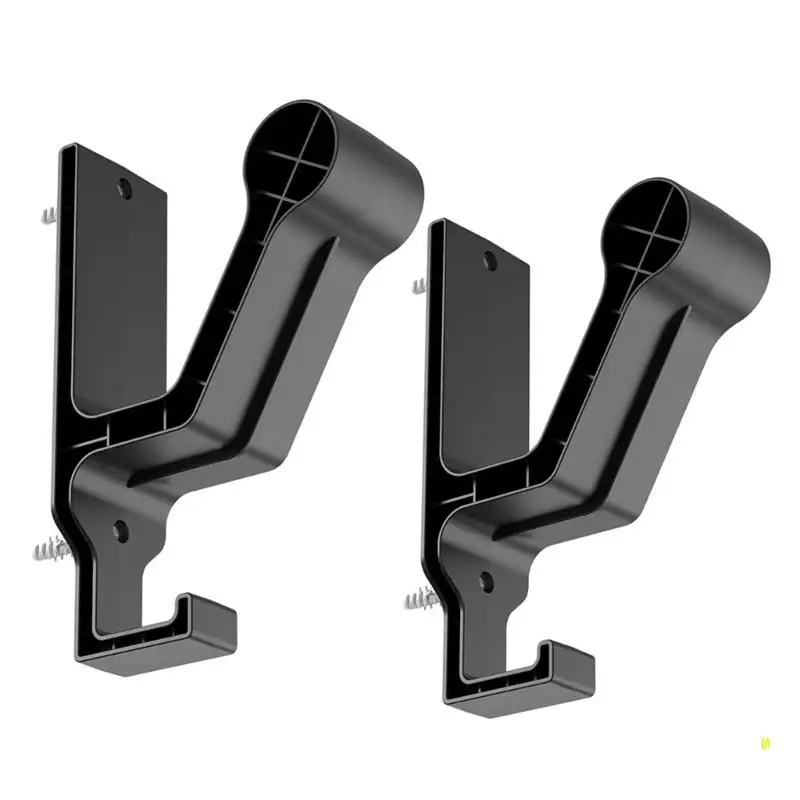 2 개의 벽걸이 형 헤드폰 홀더 팩 경량 벽걸이 나사로 벽걸이 형 공간 절약 디자인 보관함 F19E