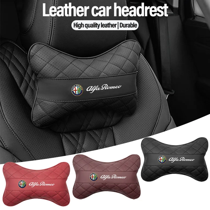 

2026 Горячий кожаный подголовник для автомобильного сиденья Alfa Romeo, поясничная поддержка, высококачественный автоматический интерьер для Alfa Romeo 4C 159 166 Spider Gi