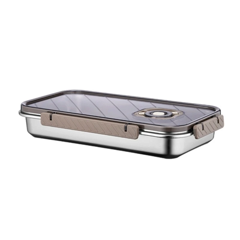 

304 Stainless Steel Box Large Capacity Portable Leak-proof Storage Containers Travel Camping Container