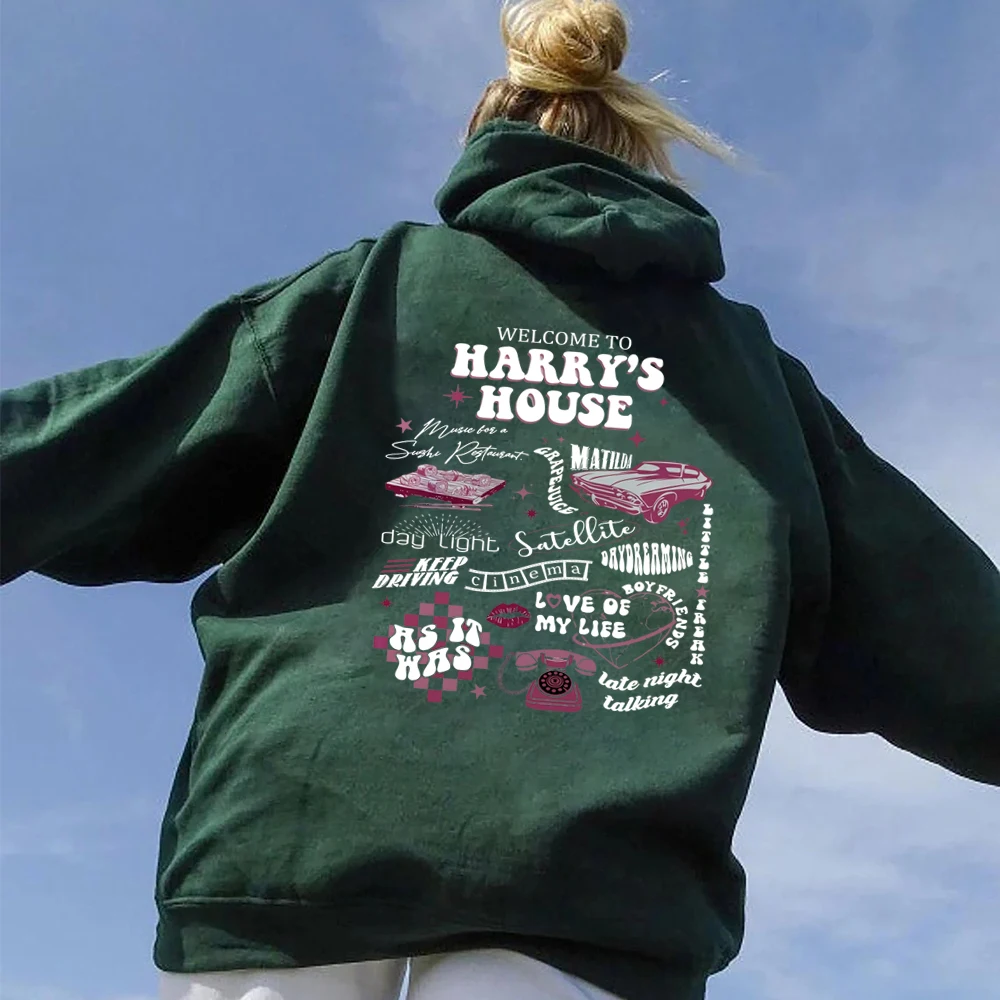 Sweat à capuche Welcome To Harry\'s House pour femme, pull esthétique, sweats à capuche Kawaii, HS Love on Tour, Y2K, TPWK