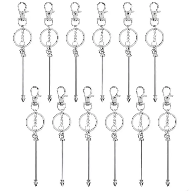 Bulk Pack of 12 Metal Lobster Clasps for Jewelry Projects Keychain Component Practical Beaded Keyring Accessories