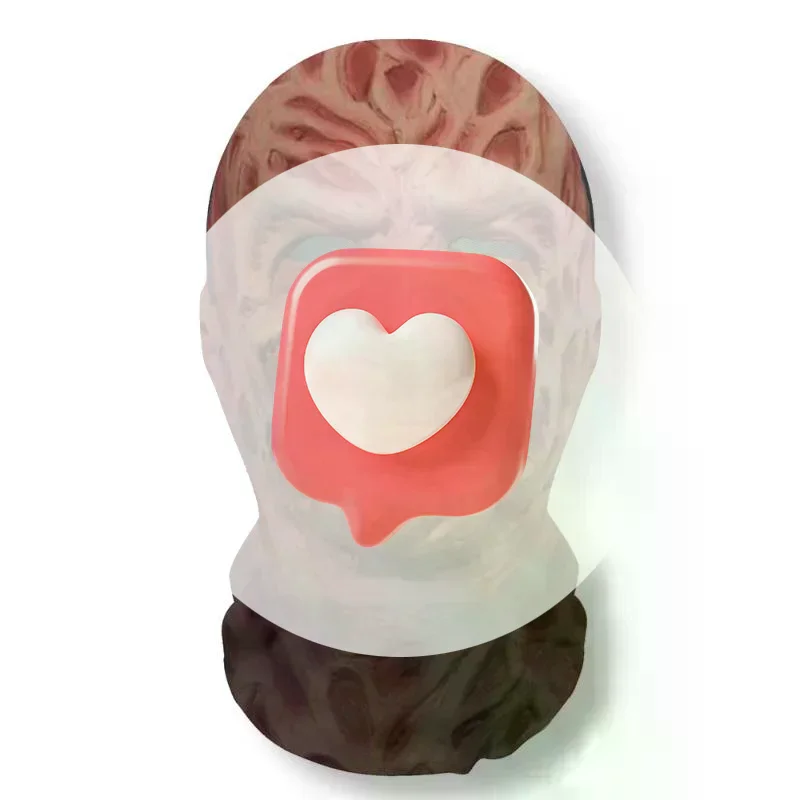 Halloween Geistergesicht 3D-gedruckte Maske Stretch Mesh Vollgesichtsmaske Schädel Kopfschmuck Lustige Party Halloween Horror Cosplay Requisiten