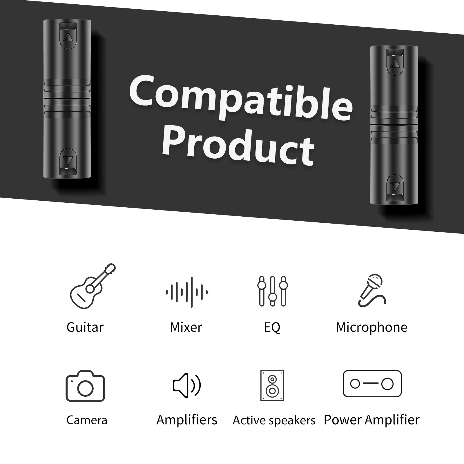 3 Pin XLR Male To Male Microphone Cable Connectors Audio Adapters Connector Adapter for Mixer Microphone Power Amplifier