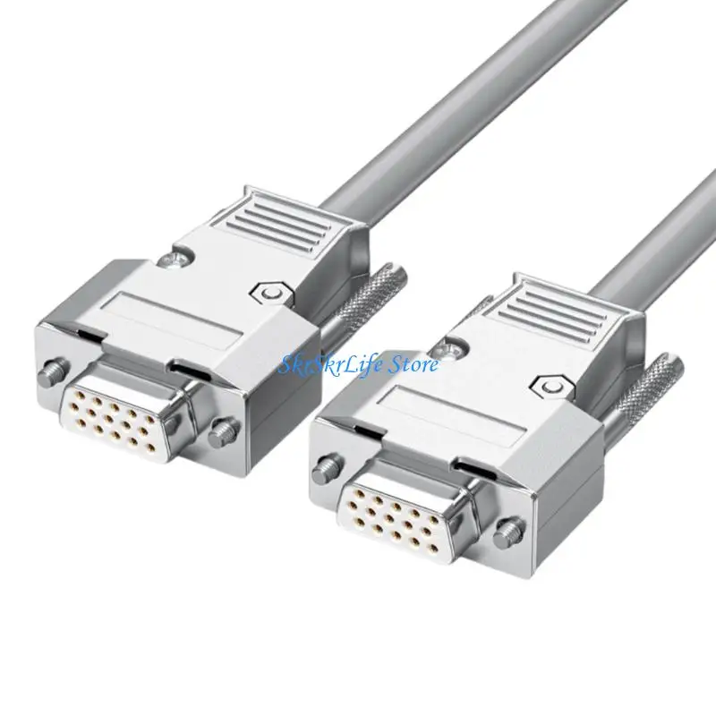 E65E Professional HDB15 Drag Chain Cable Temperature Resistant VGA Male/Female Data Transmission Extension Cable Replacement