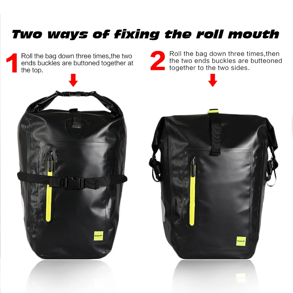 Rhinowalk Waterproof Bike Pannier Bag 20L MTB Road Bicycle Trunk Bag Cycling Backpack Basket Rear Rack Pannier Bag Accessories