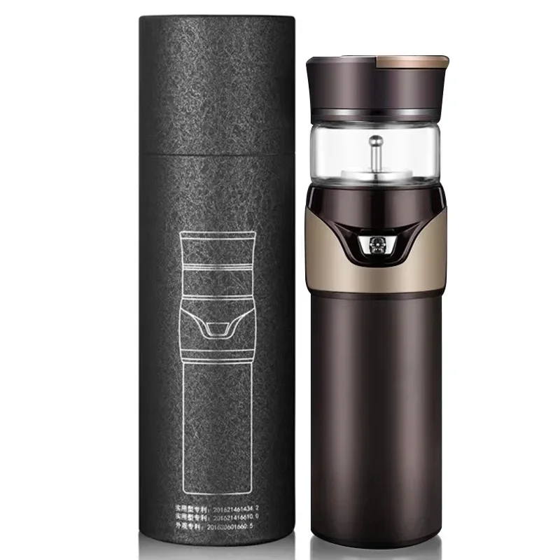 Holiday Gift Stainless Steel Thermos Cup Tea Water Separation   Highend