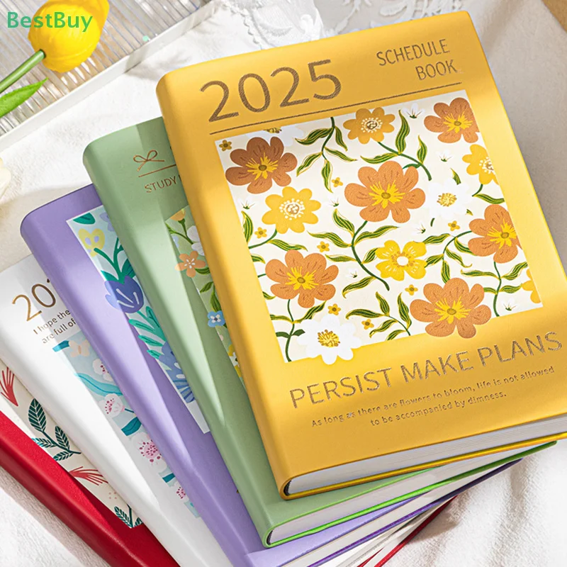 A5 2025 Schedule Planner Notebook 12 Months INS Office Work Planner To Do List Taking Notes 365 Days Efficiency Notepad