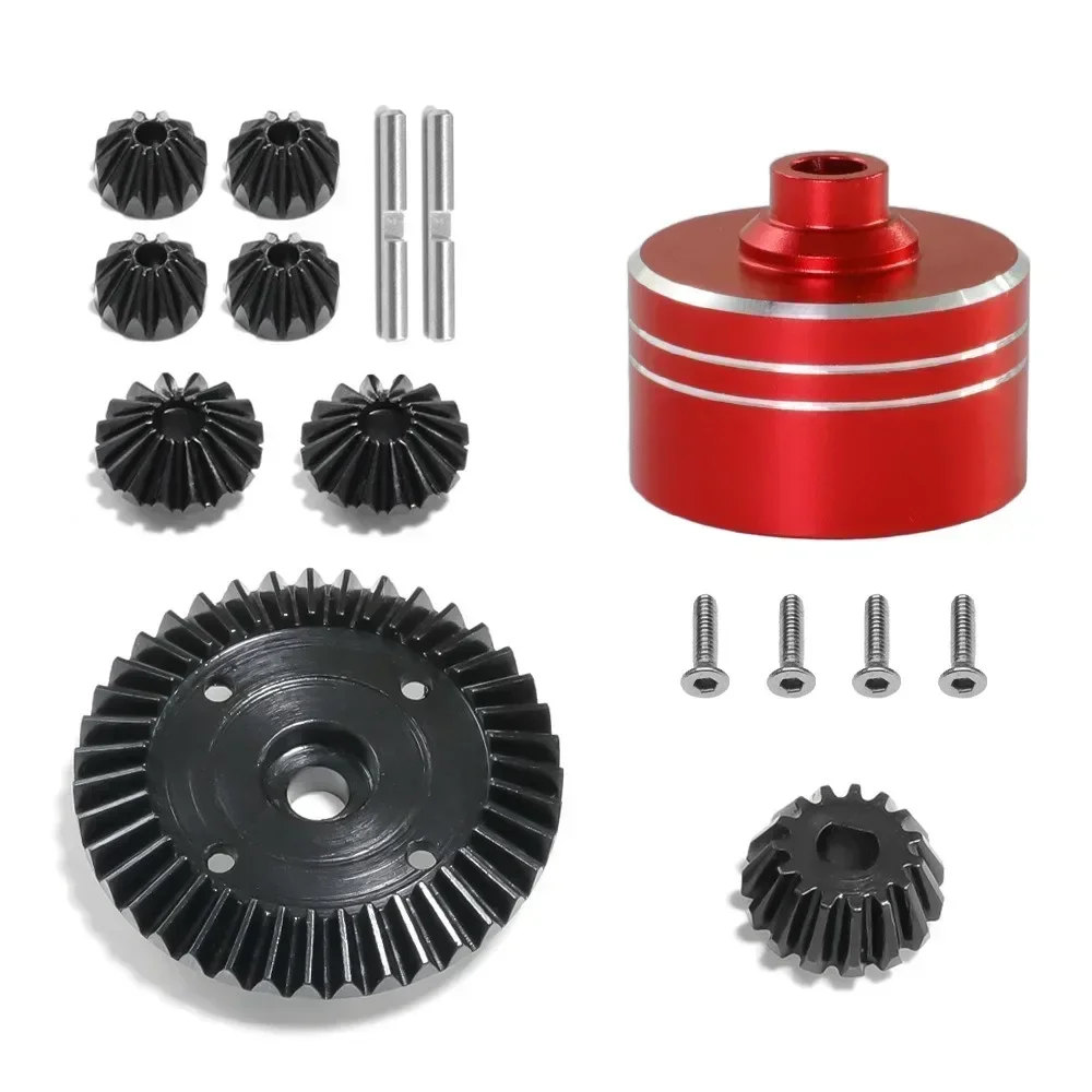 Voor TAMIYA XV02 TT02 TT02B 1/10 RC Auto Upgrade Onderdelen Differentieel Tanden Shell + Ring Gear & Kegeltandwiel Kit