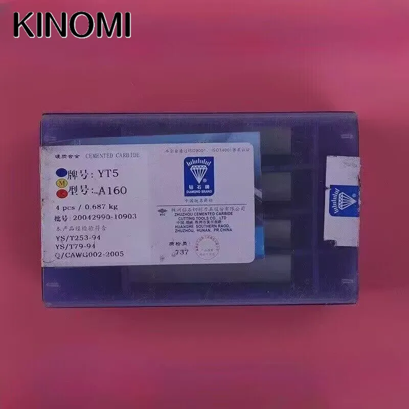 

4pcs/box A160 YG6 YG8 Welding Tips Blade Cutter Carbide Brazed Inserts Cutting Tools