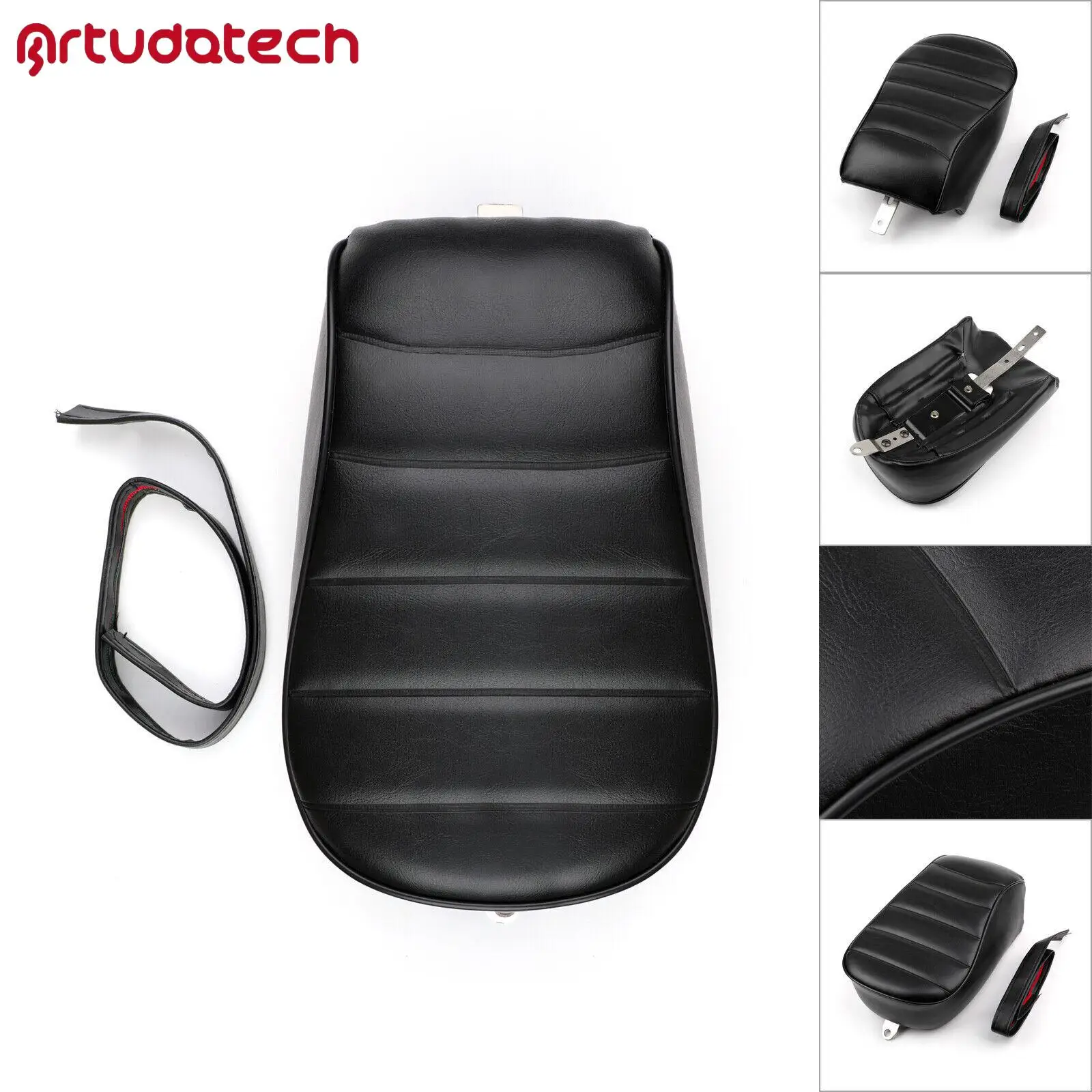

Artudatech Black Rear Pillion Passenger Seat Fit for Harley Sportster XL883N Iron 883 2016 2017 2018 2019