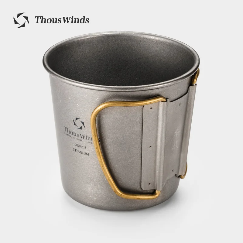 Tho Winds Titanium Camping Cup, Caneca ao ar livre, Conjunto de talheres, Chaleira leve, Suprimentos para caminhadas, TA1 Titanium Cup