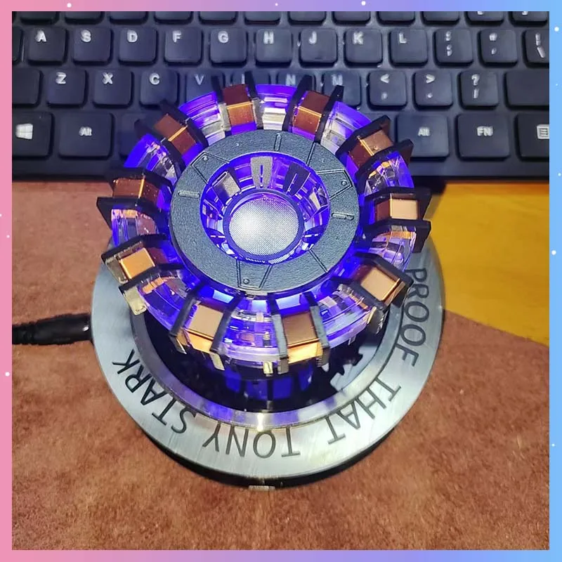 

Iron Man MK1/MK2 Arc Reactor Action Figure With LED Light Alloy Modle Toy Office Room Desktop Decor Collection Birthday Gift