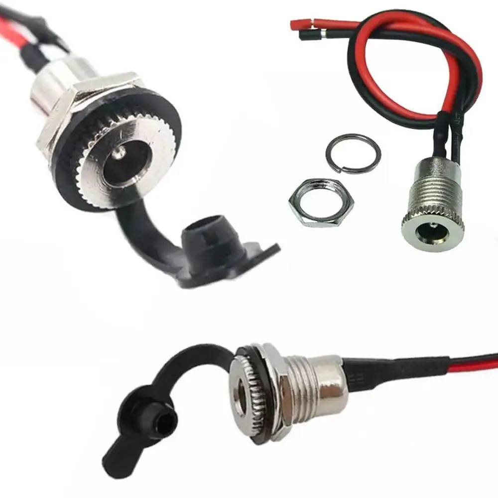 5.5x2.1mm 5.5X2.5mm DC Power Male Female Jack High Current All Metal Male Female Power Plug Connector