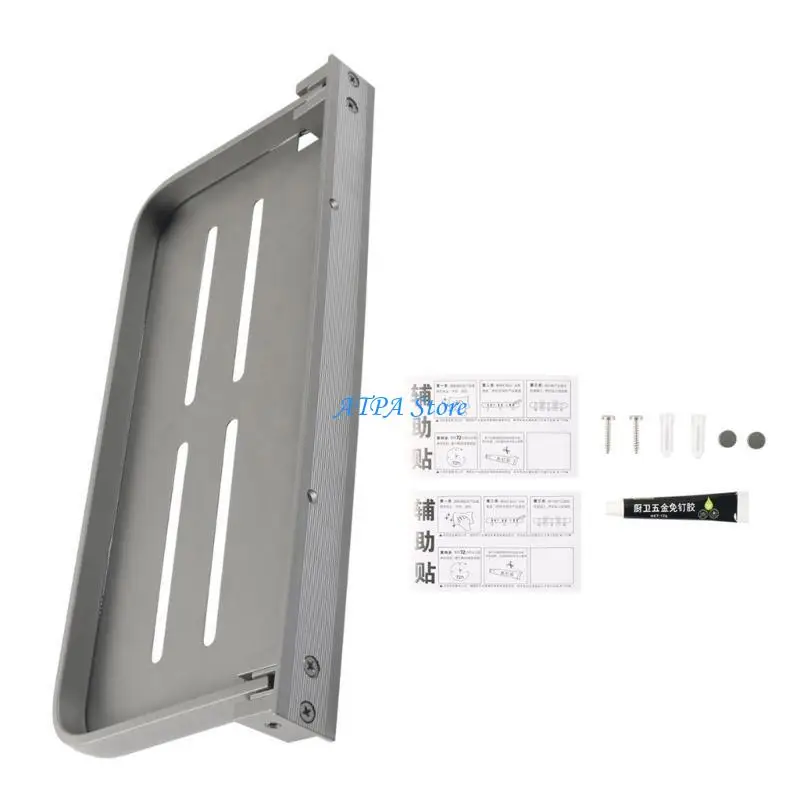 

U13C Lightweight Aluminum Wall Shelf For RVs Multifunction Fold Down Design Enhances Interior Organization Efficient Storage