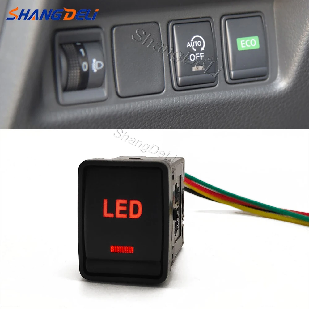 Car Interior Orange LED Light Switch Power On Off Button For Nissan X-Trail T32 2014 - 2020 Qashqai J11 2015