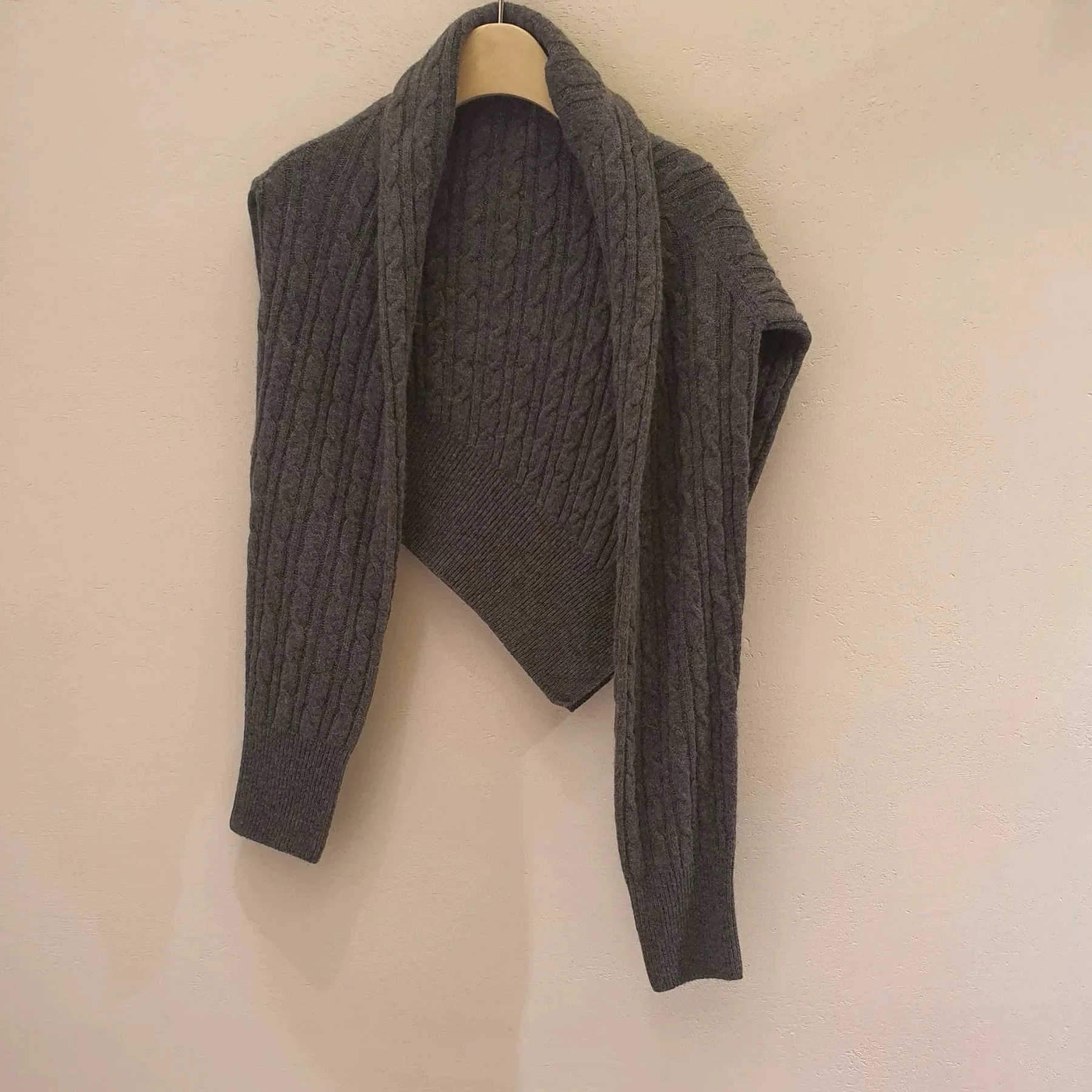 

Двусторонний вязаный открытый кардиган Lemon Cheese V-Ne, универсальный свободный крой, длинный свек или длина, цвет