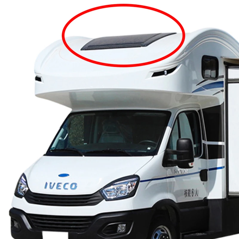 RV's forehead skylight, driver's cab top bed, curved skylight, double-layer glass