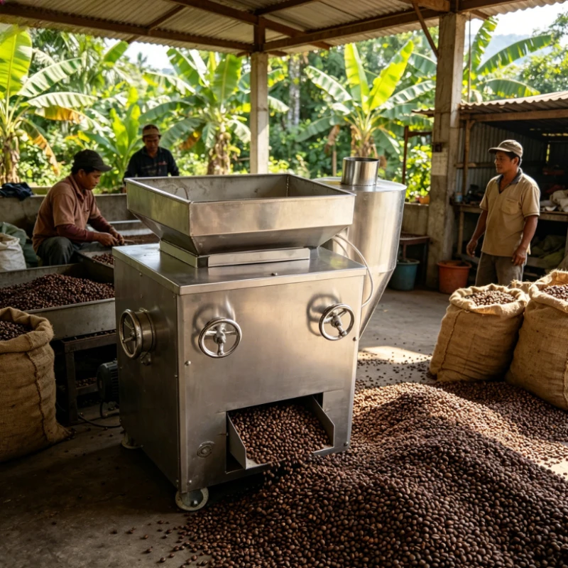 Customized Professional Coffee & Cocoa Bean Skin Remover, Efficient Bean Peeler Processing Machine for Industrial Use