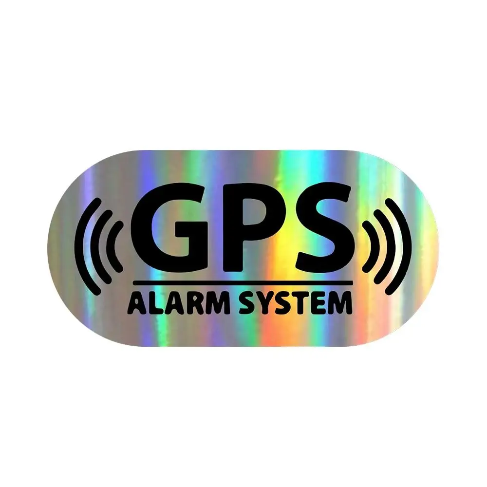 16*8cm GPS Tracking Alarm Sticker Vinyl Multicolor Reflective Warning Sticker Car Vehicle Supplies Alarm System Decal