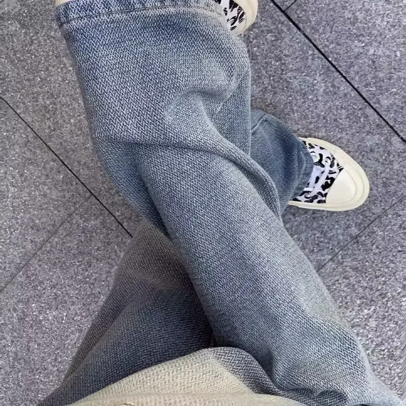 Свободные мужские джинсы с широкими штанинами и звездным узором, большой размер 300, сум, американский High Street Sle, осенняя модная молодежная одежда