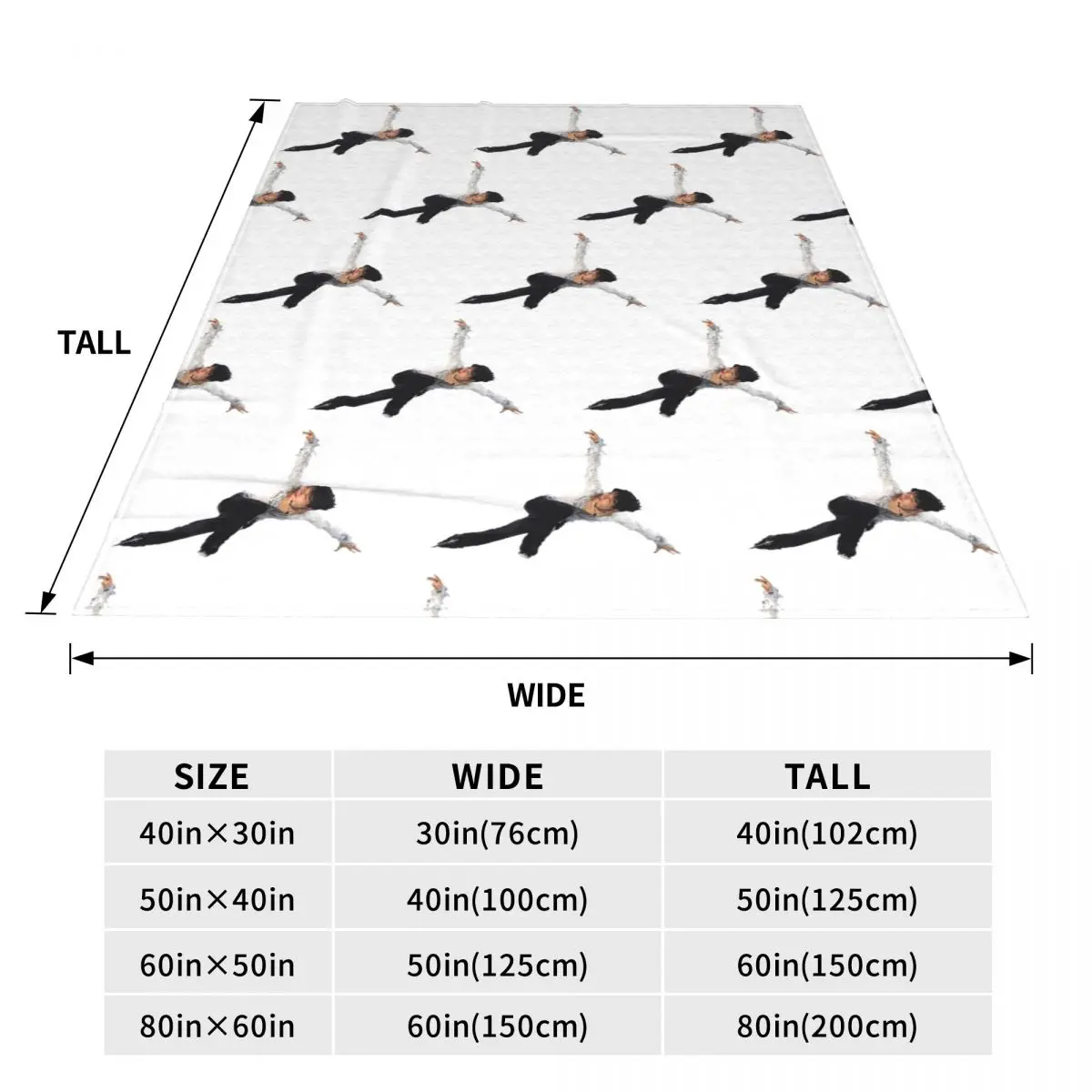 The Swan Yuzuru Hanyu Blanket Soft Warm Flannel Throw Blanket Bedspread for Bed Travel Home Sofa