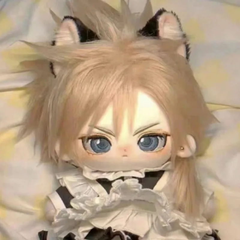 Game Cute Cloud Strife Handsome Boy Cosplay Plush Doll Nude Body 20cm Dress Up Clothes Outfit Stuffed Toy Plushie Gift