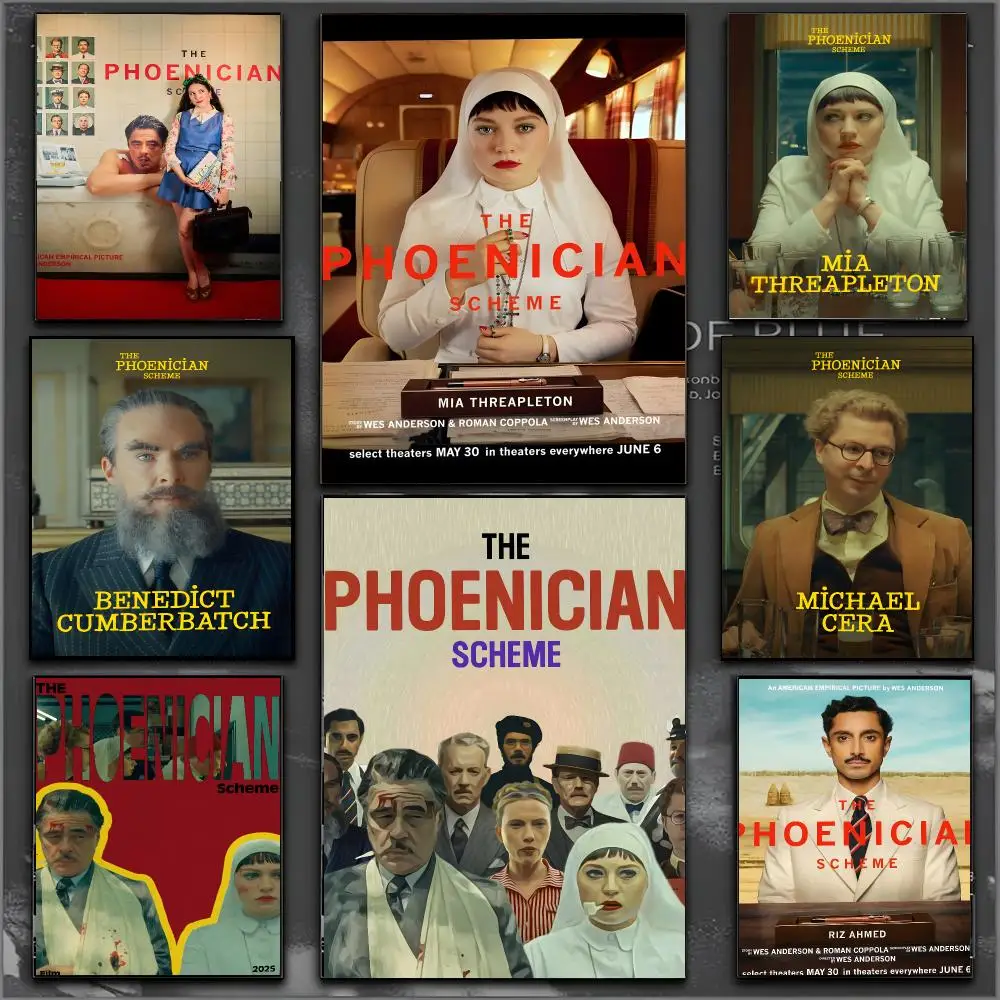 The Phoenician Scheme Movie Retro Poster Waterproof Sticky WallArt Print For Bedroom Living Room Hallway Bar Home Decor