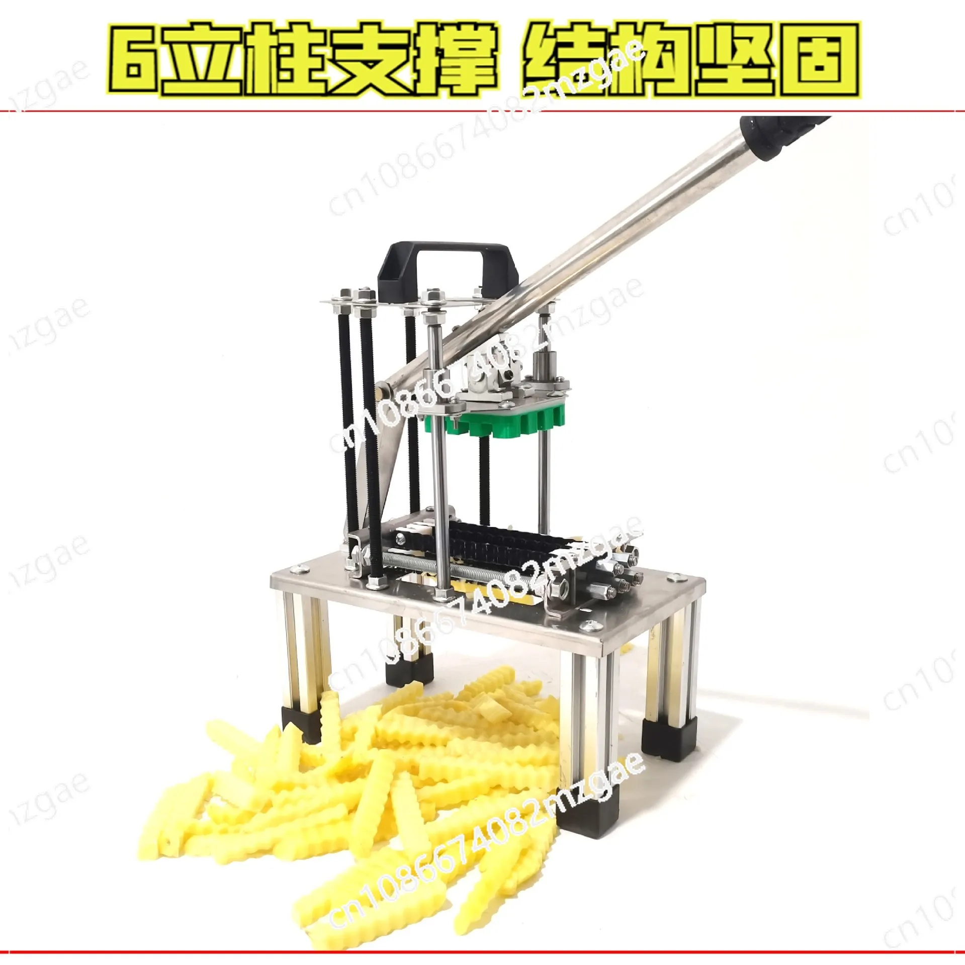 Aço inoxidável fácil de limpar cortador de batata pequena cozinha portátil onda máquina cortador de batata onda batatas fritas cortador