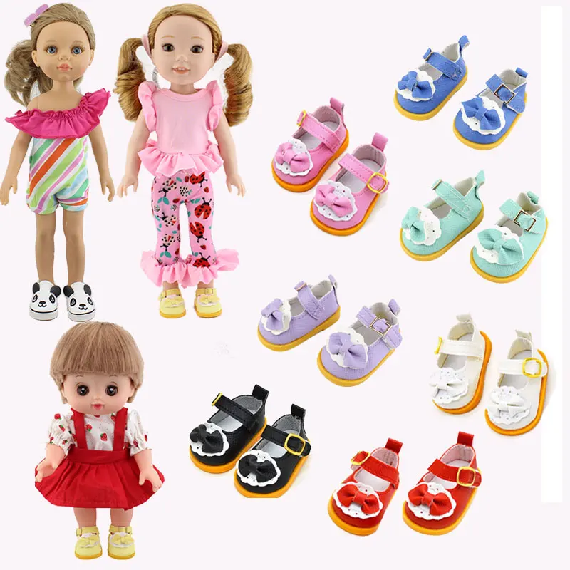 New Leather Shoes For 14inhc Wellie Wisher & 32-34cm Paola Reina & 25cm Mellchan Baby Doll，Doll Accessories.