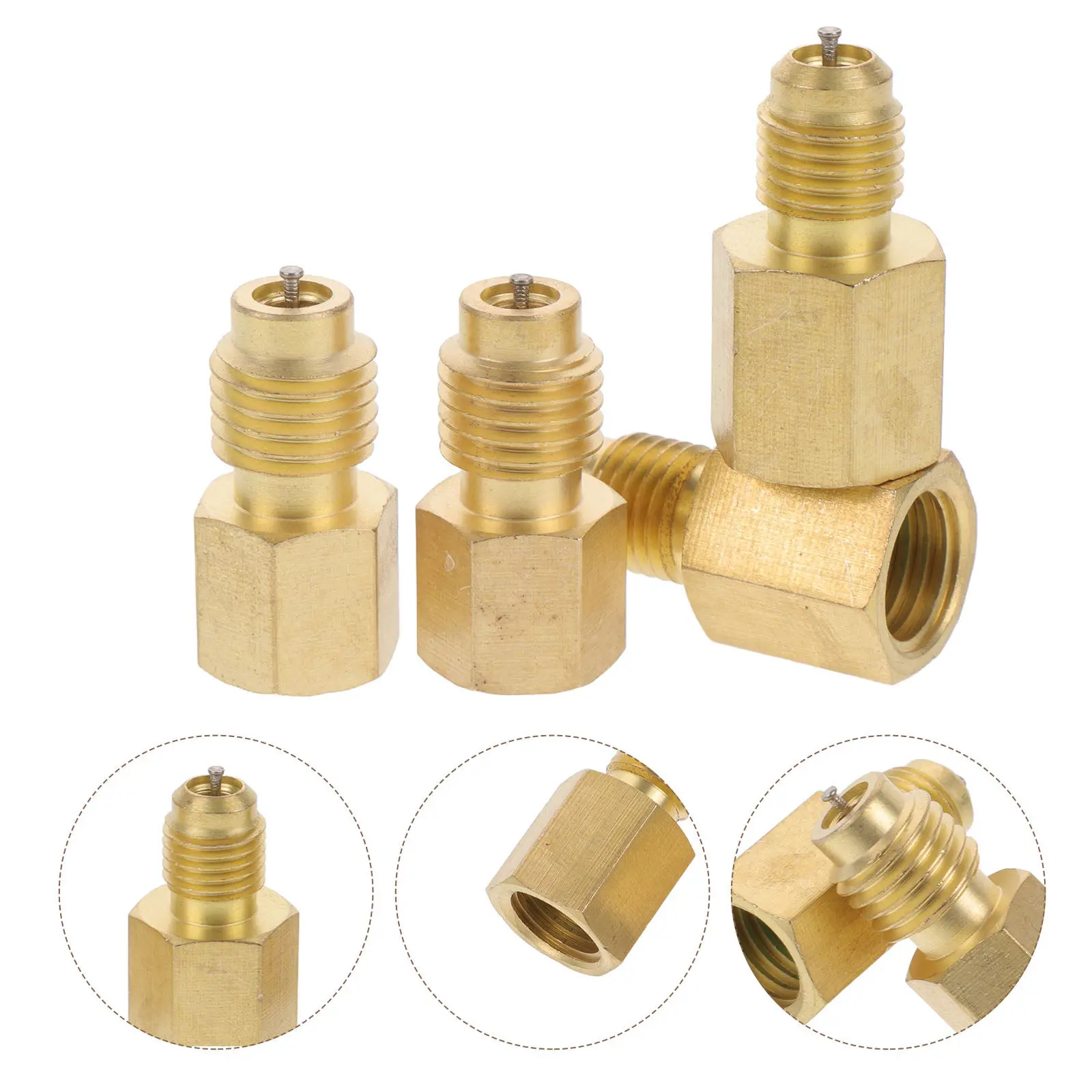

2Pairs Car Air Conditioner Connectors Quick Adapter Design Efficient Car Refrigeration System Fitting Compatible Universal