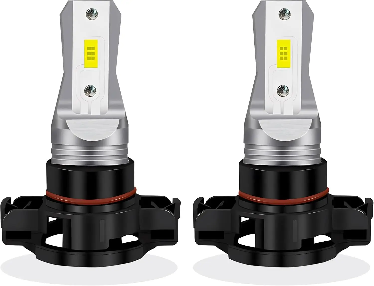 

PSX24W 2504 LED Fog Light Bulbs, 4000LM Super Bright 6000K Xenon White, Plug and Play Replacement for Cars (Pack of 2)