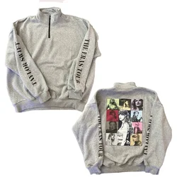 TAILO THE ERAS TOUR 1989 LETTER Women KPOP BLUE GRAY T.S Hoodie Taylor Sweatshirt