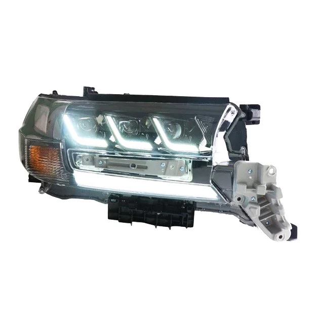 Car Accessories Led Upgrade Three-eye  Headlight For  Land Cruiser lc200 2016-2021