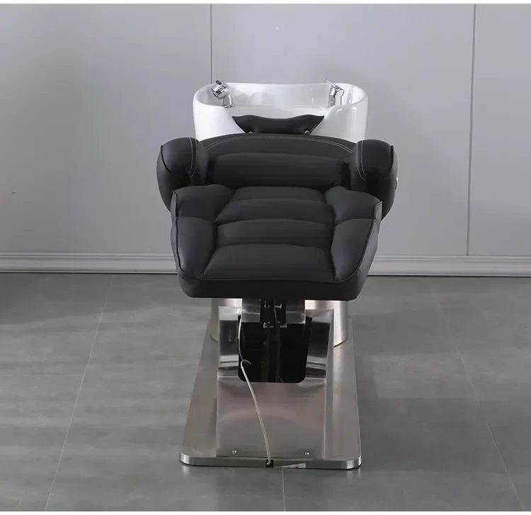 Hot Sale Electric Shampoo Chair Can Lift and Rotate, Massage and Shampoo Integrated Stainless Steel Bed - view 4