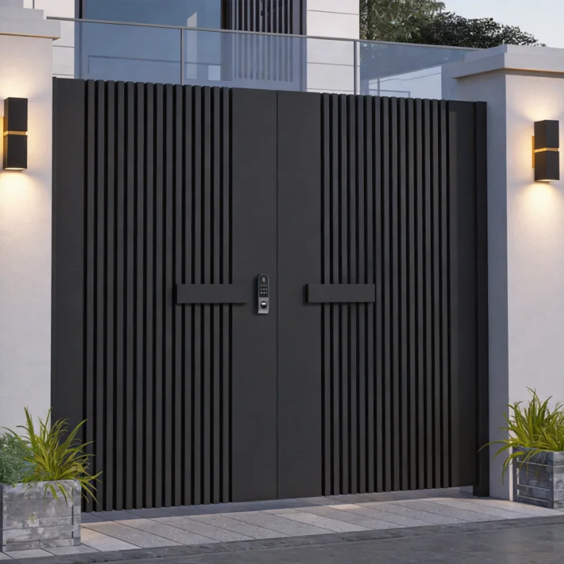 

Modern House Entrance Main Aluminum Gate Design Swing Garden Fence Gate Outdoor Driveway Gates Rustic Aluminium Front Gates
