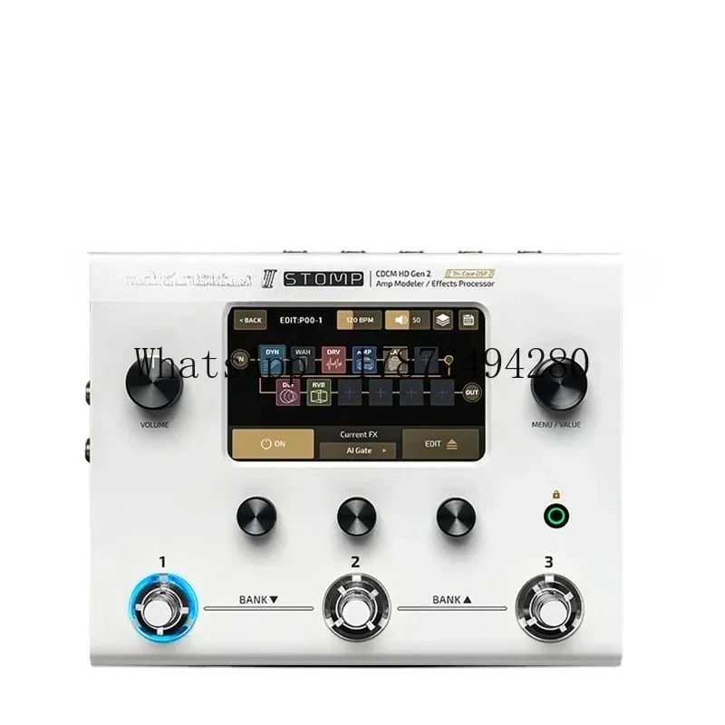 Professional Ampero II Stomp Multi-FX Unit for Electric Guitar, Bass & Synthesizer Use