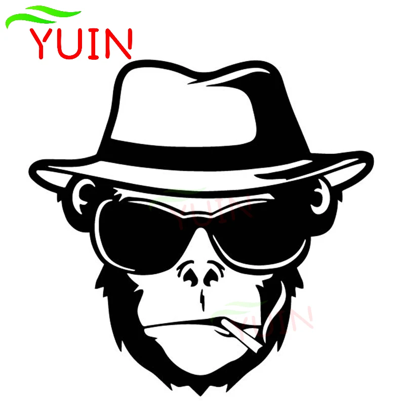 YUIN Monkey Head Pattern Art Classic Cars Paper Fashion Body Decoration Decal PVC Waterproof Sunscreen Car Sticker