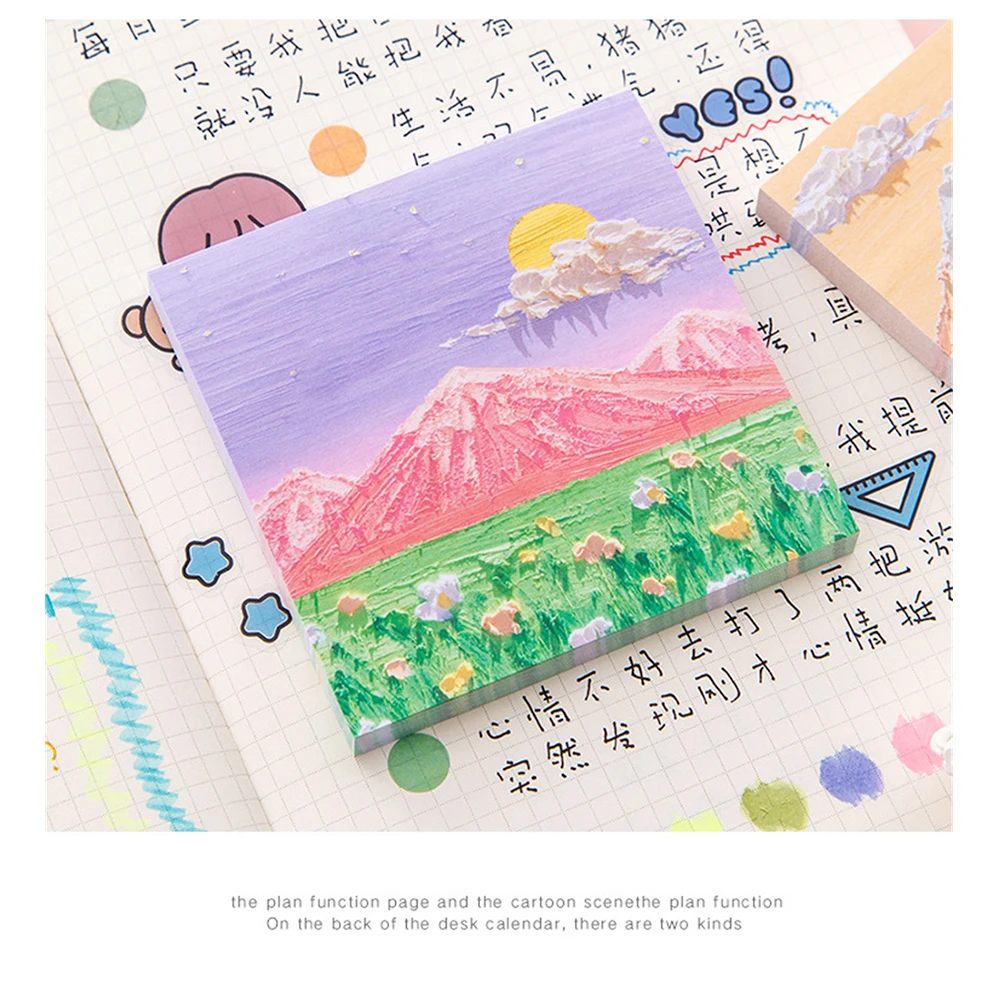 Stickers Convenient Hand Account Oil Painting Stationery Notes Paper