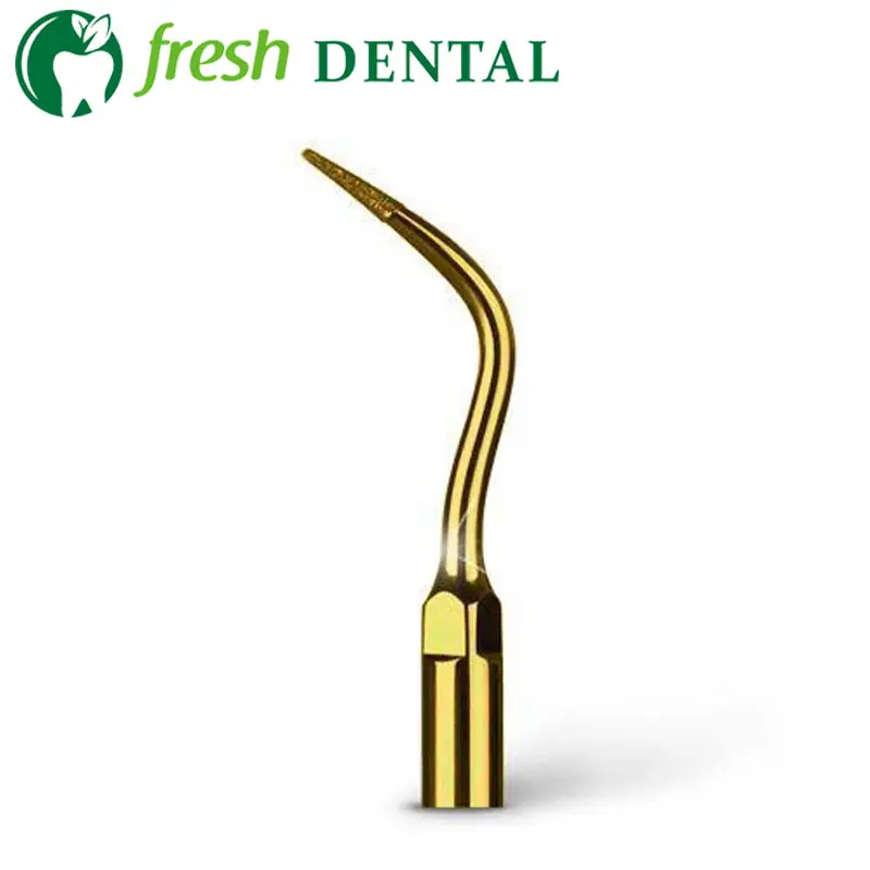100PCS Dental Scaler Scaling Tip P4DT Dental Endo Tips fit EMS/Woodpecker Ultrasonic Scaler Golden P4DT P4D-T