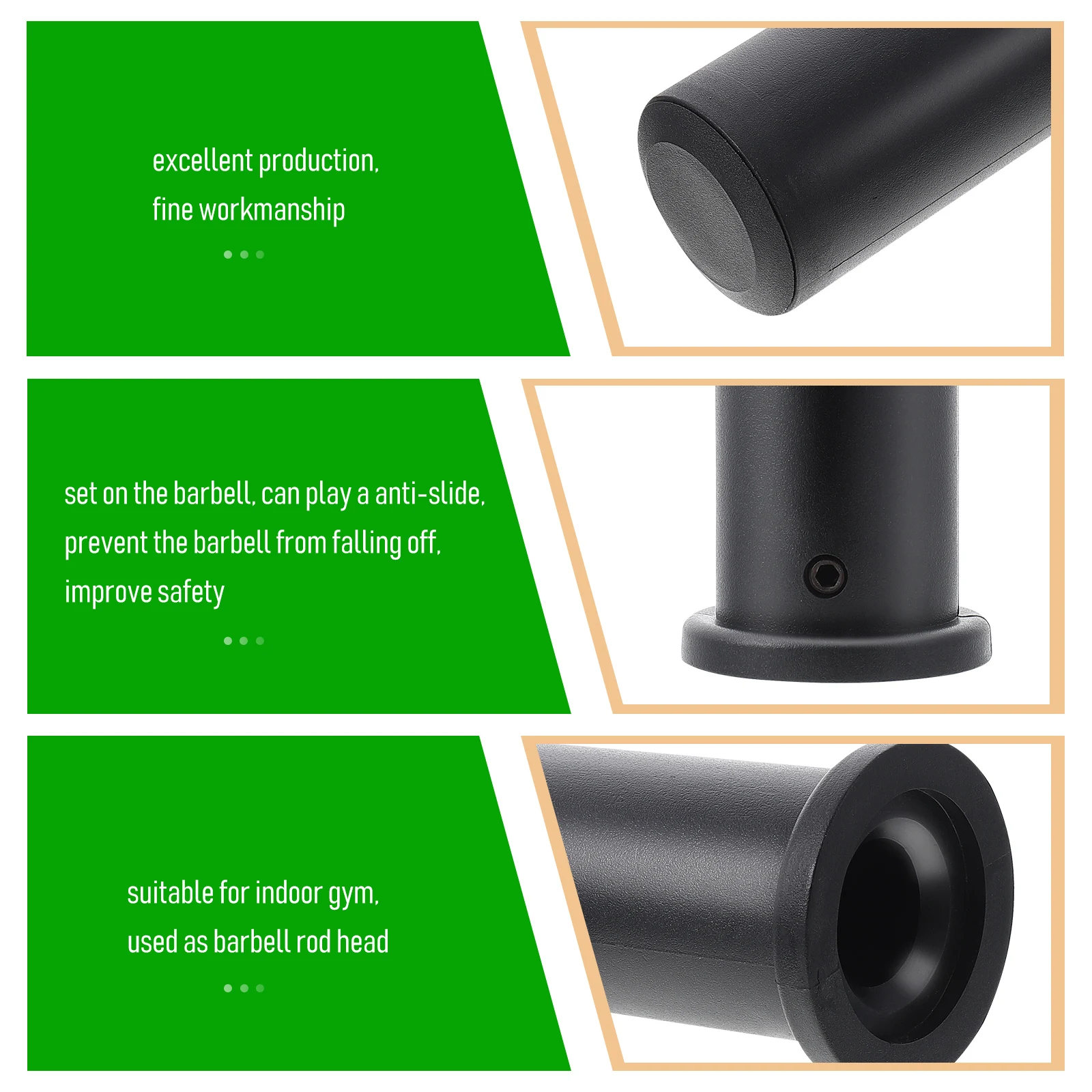 

Barbell Sleeve Anti Slip H Grip Durable PP Material Fitness Accessory Gym Equipment Safety Protector For Dumbbell Rod End