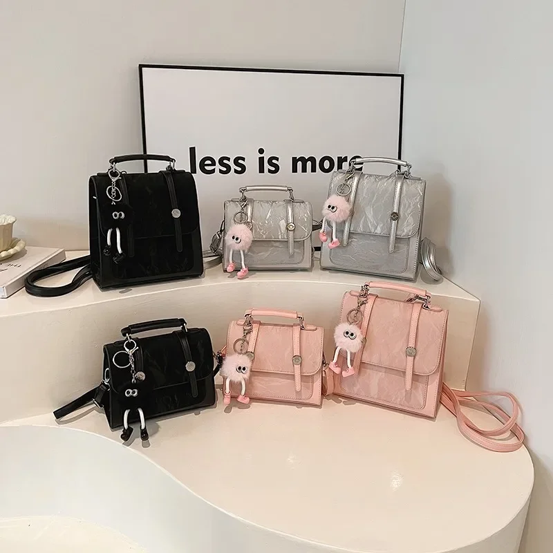 

Minimalist Retro Women's Style Single Shoulder Bag/Backpack 2025 New Large Capacity Casual Backpack Fashion Messenger Bag