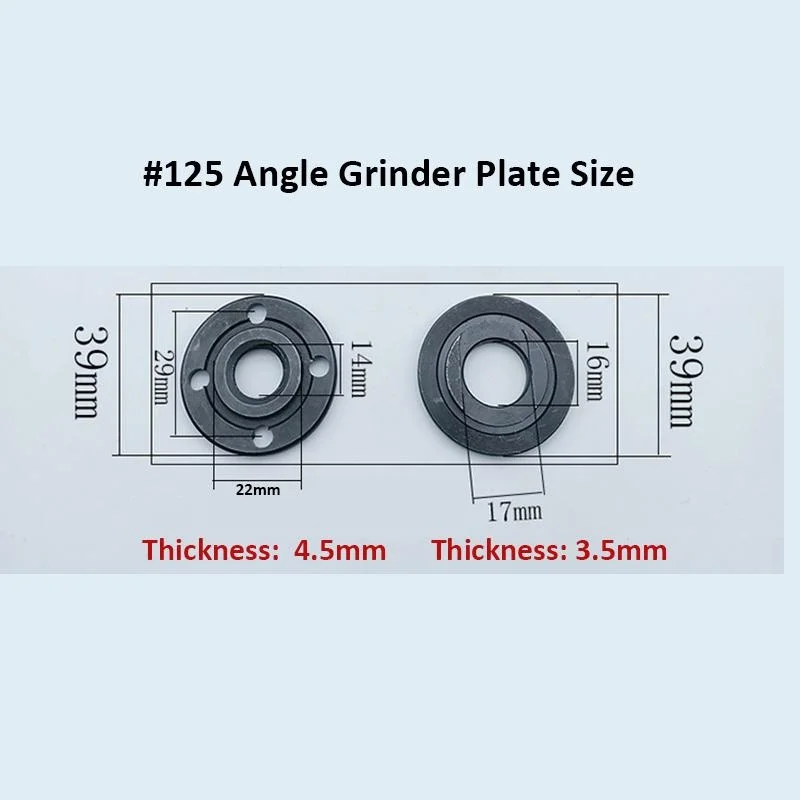 Angle Grinder Lock Nut, Pure Iron Flange Nut, Lock Plate for 125, 150 Angle Grinder Adapter Tool, M14, 2Pcs