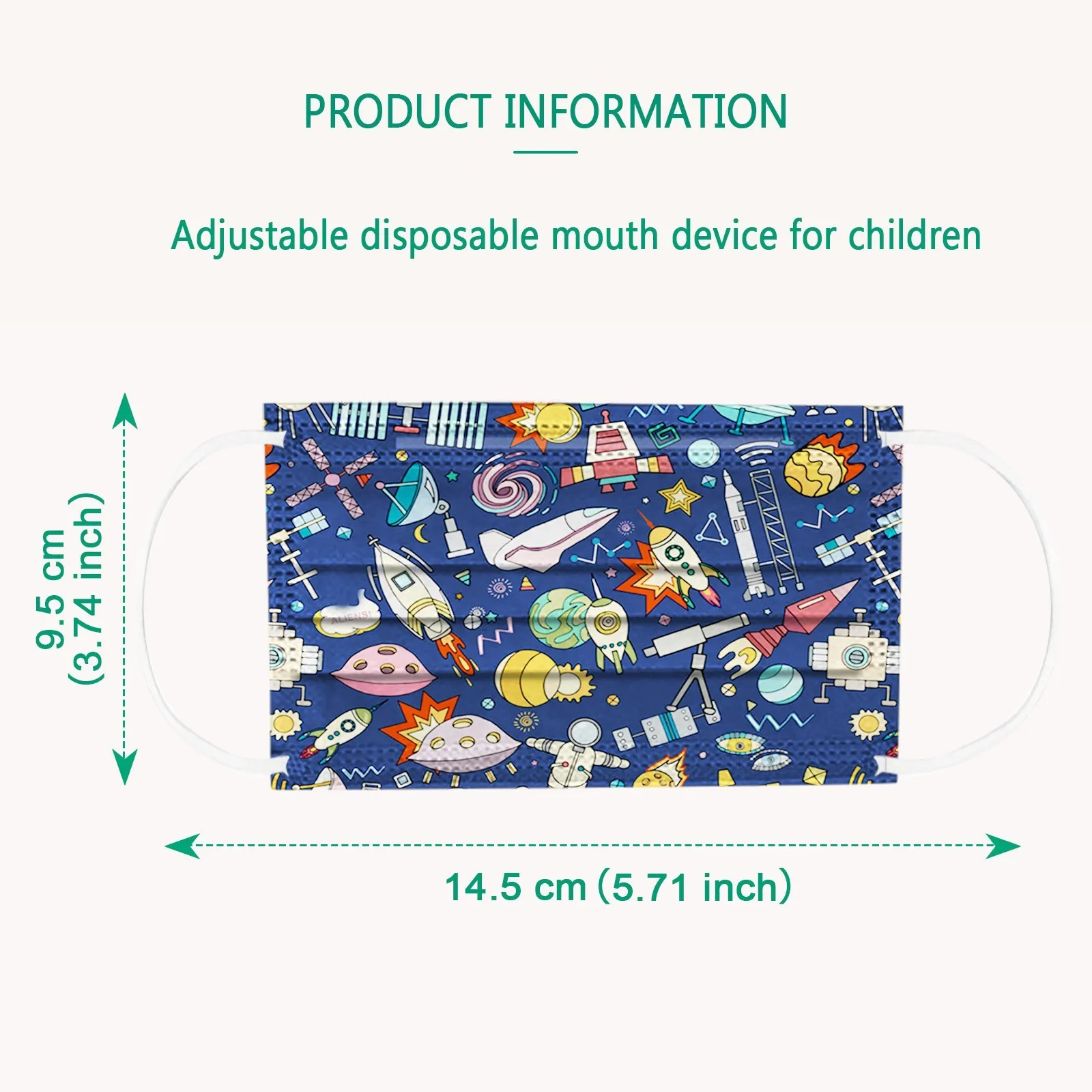 어린이 방진 만화 프린트 일회용 마스크, 3 층 보호, 야외 방진 얼굴 보호 마스크, 일회용